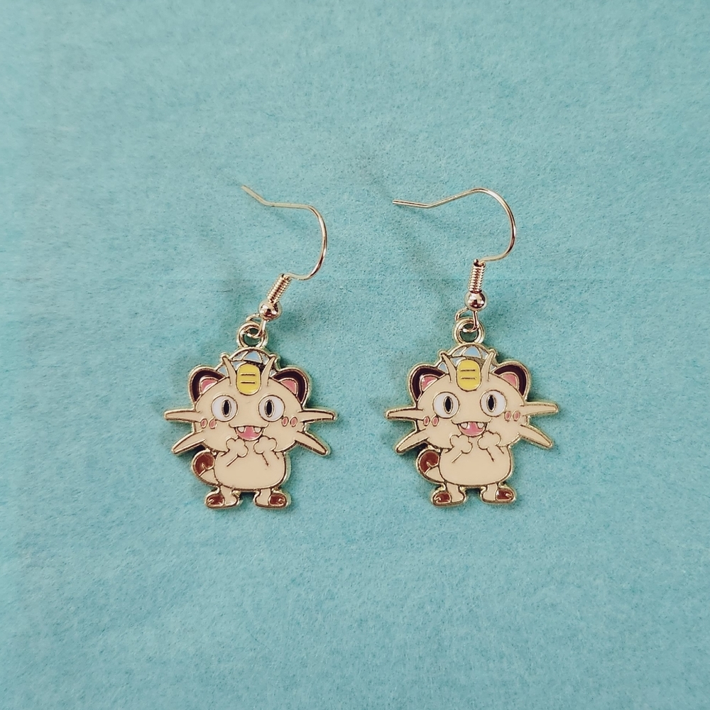 🔮3/$15 Pokemon Meowth Earrings